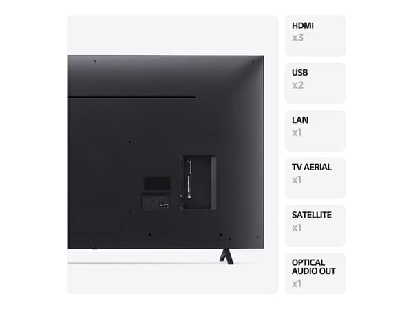 LG UHD 50UR78006LK, 127 cm (50"), 3840 x 2160 pikseliä, LED, Älytelevisio, Wi-Fi, Musta