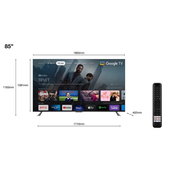 TV TCL 85C649 4K Ultra HD QLED 85" Direct-LED AMD FreeSync