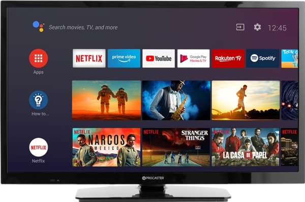 ProCaster LE-24A551H 24" HD Ready Android LED TV, 12 V