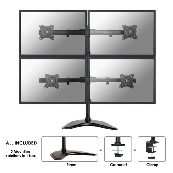 Skærm bord støtte Neomounts NM-D335D4BLACK 8 kg Sort