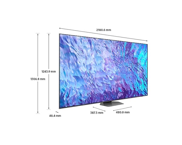 Samsung QE98Q80CATXXH, 2,49 m (98"), 3840 x 2160 pikseliä, QLED, Älytelevisio, Wi-Fi, Hopea