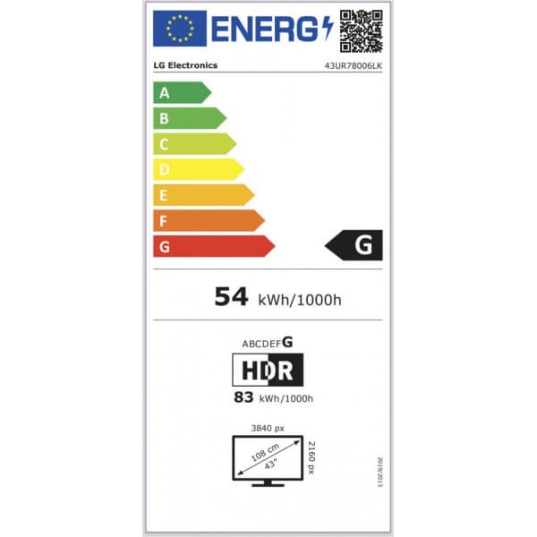 LG UR7800 43" 4K LED TV
