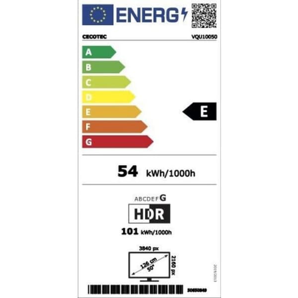 Smart TV Cecotec VQU10050 50" 4K Ultra HD Android TV HDR10 QLED