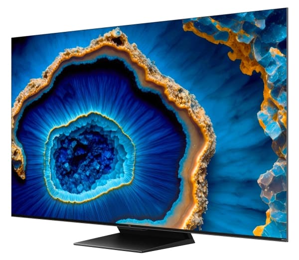 TCL 75C805 - 75" Diagonalklasse (74.5" synlig) - C80 Series LED-bakgrunnsbelyst LCD TV - QLED - Smart TV - Google TV - 4K UHD (2160p) 3840 x 2160 - H