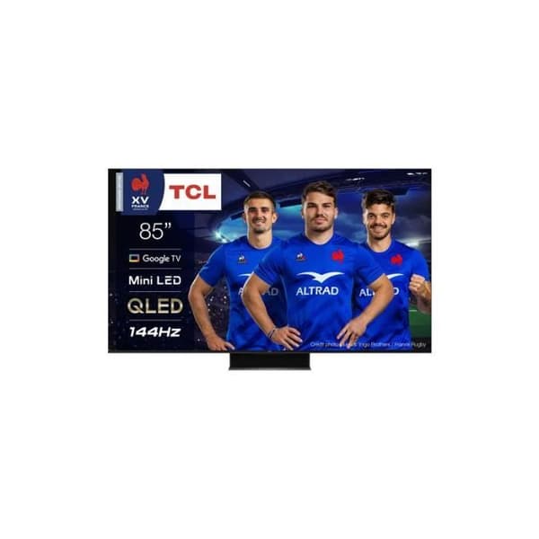 QLED TV Tcl 85C845 214 cm 4K UHD Smart TV 2023 Borstad aluminium