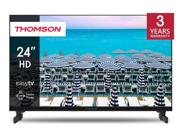 Thomson Easy TV 24HD2S13 - 24" Diagonal klass LED-bakgrundsbelyst LCD-TV - 720p 1366 x 768 - Direct LED