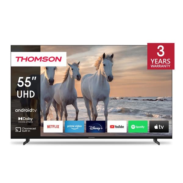 Thomson 55" (139 cm) Android Smart 4K UHD LED-TV – 55UA5S13 - Netflix, Prime Video, Disney+