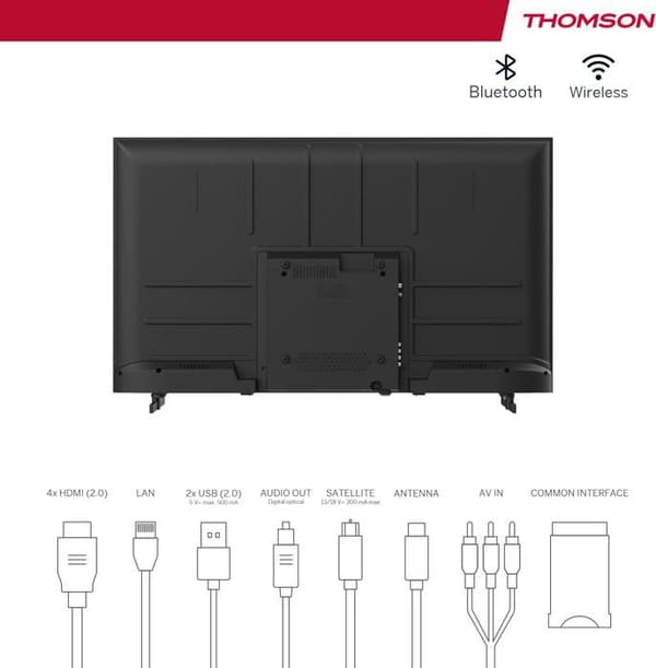 Thomson 43" (109 cm) Smart 4K UHD LED-TV Android – 43UA5S13 - Netflix, Prime Video, Disney+