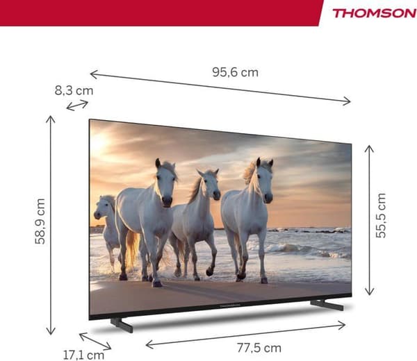 Thomson 43" (109 cm) Smart 4K UHD LED-TV Android – 43UA5S13 - Netflix, Prime Video, Disney+