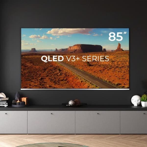 Cecotec 85" QLED TV with 4K UHD resolution, Android TV 11 OS, Local Dimming, Google Voice Assistant and Chromecast.