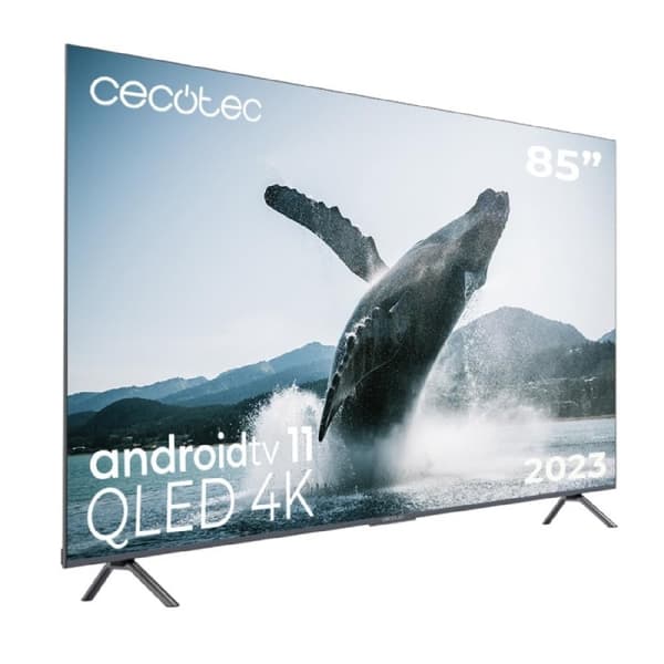 Cecotec 85" QLED TV with 4K UHD resolution, Android TV 11 OS, Local Dimming, Google Voice Assistant and Chromecast.