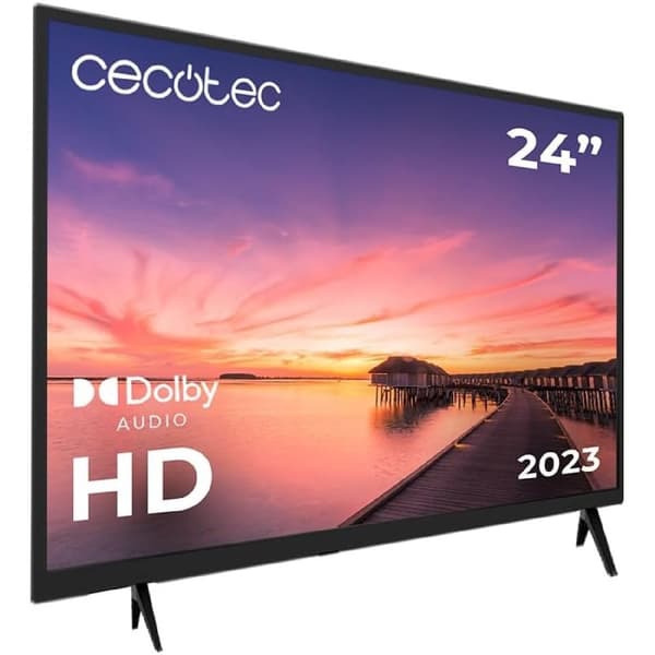 Cecotec 24" LED TV with HD resolution, Dolby system, and flash memory.