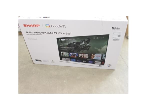 Sharp 55GP6260E | 55" (139cm) | Smart TV | Google TV | 4K UHD QLED | DAMAGED PACKAGING, MARKS ON LEGS