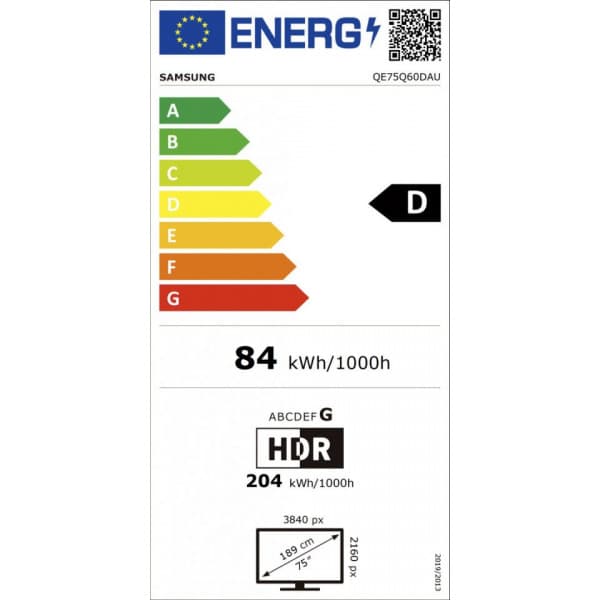 Samsung 75" Q60D 4K QLED TV