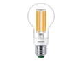 Miniatyrbilde 1 av 4: Philips - LED-filamentlyspære - form: A60 - klar finish - E27 - 4 W (ekvivalent 60 W) - klasse A - varmt hvitt lys - 2700 K - gjennomsiktig