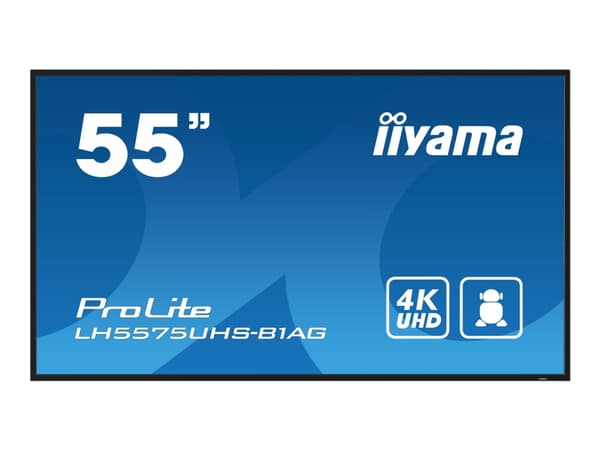 iiyama ProLite LH5575UHS-B1AG - 55" Diagonalklasse (54.6" synlig) LED-bakgrunnsbelyst LCD-skjerm - intelligent skilting - med built-in media player,