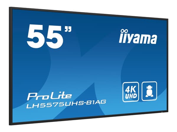 iiyama ProLite LH5575UHS-B1AG - 55" Diagonalklasse (54.6" synlig) LED-bakgrunnsbelyst LCD-skjerm - intelligent skilting - med built-in media player,