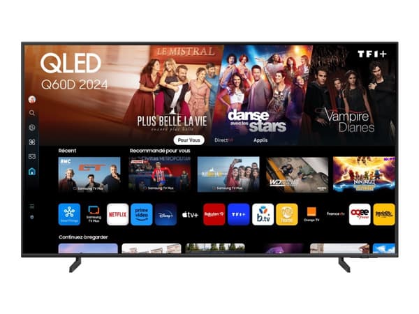 Samsung TQ75Q60DAU - 75" Diagonal klass Q60D Series LED-bakgrundsbelyst LCD-TV - QLED - Smart TV - Tizen OS - 4K UHD (2160p) 3840 x 2160 - HDR - Quan