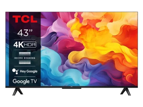 TCL 43V6B - 43" Diagonal klass (43" visbar) - V6B Series LED-bakgrundsbelyst LCD-TV - Smart TV - Google TV - 4K UHD (2160p) 3840 x 2160 - HDR - Direc