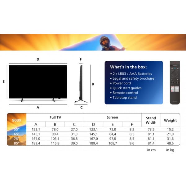 Philips The Xtra 85" PML9009 4K QD Mini-LED Ambilight TV