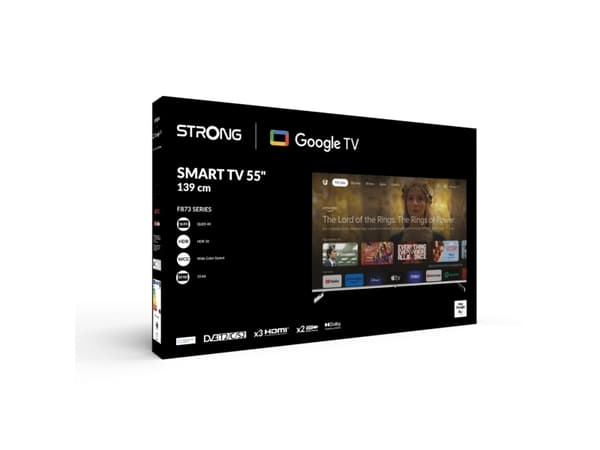Strong SRT 55UF8733, 139.7 cm (55"), 3840 x 2160 pixels, QLED, Smart TV, Wi-Fi, Metallic, Silver