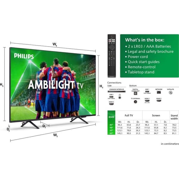 Philips 55PUS8349 - 139 cm 4K TV - TV-apparater