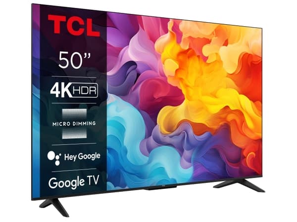 TCL P655 50P655 4K LED Google TV, 127 cm (50"), 3840 x 2160 pixels, LED, Smart TV, Wi-Fi, Black