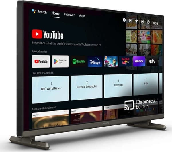 Philips 24HFL4518/12, 61 cm (24"), HD, 1366 x 768 pixels, LED, 250 cd/m², Flat