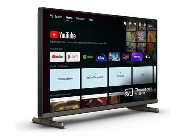 Philips 24HFL4518/12, 61 cm (24"), HD, 1366 x 768 pixels, LED, 250 cd/m², Flat musta