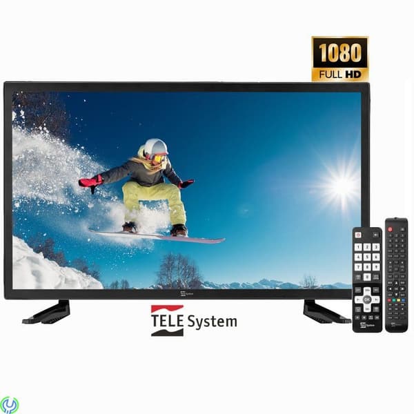 27 TUMS LX FHD TV 12V / 230V SLIM TELESYSTEM FÖR DIN HUSBIL ELLER HUSVAGN Svart