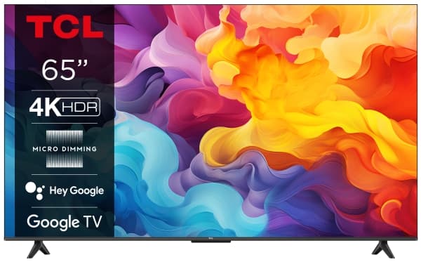 TCL - 65" Diagonalklasse LED-bakgrunnsbelyst LCD TV - Smart TV - 4K UHD (2160p) 3840 x 2160 - HDR Sort