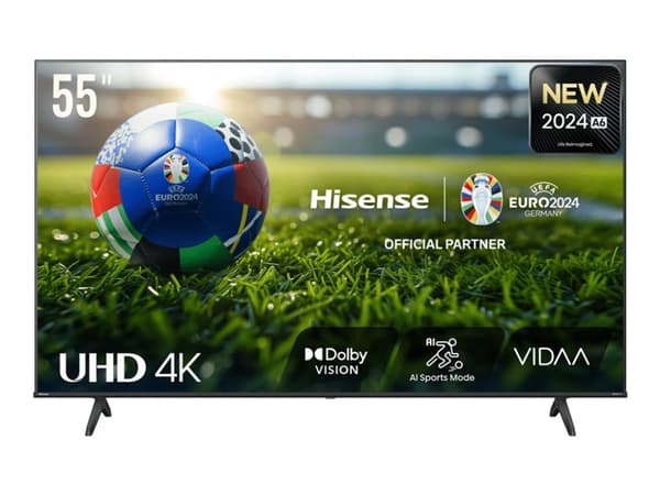 Hisense 55A6N - 55" Diagonalklasse A6N Series LED-bakgrunnsbelyst LCD TV - Smart TV - VIDAA - 4K UHD (2160p) 3840 x 2160 - HDR - Direct LED - svart