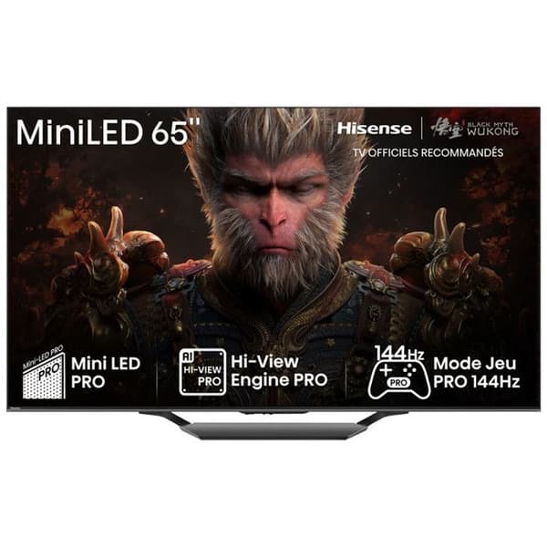 HISENSE 65U79NQ QLED TV - Mini-LED 4K UHD 164cm - Dolby Vision &amp; Atmos - Wi-Fi Svart