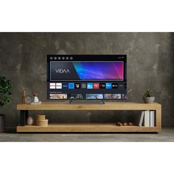 TELE System Smart TV 43 tum 4K UHD TS43FL4KSMV13, TivùSat 4K UHD CAM certifierad, Dubbel fjärrkontroll, HbbTV, HDR10 HLG, ramlös.