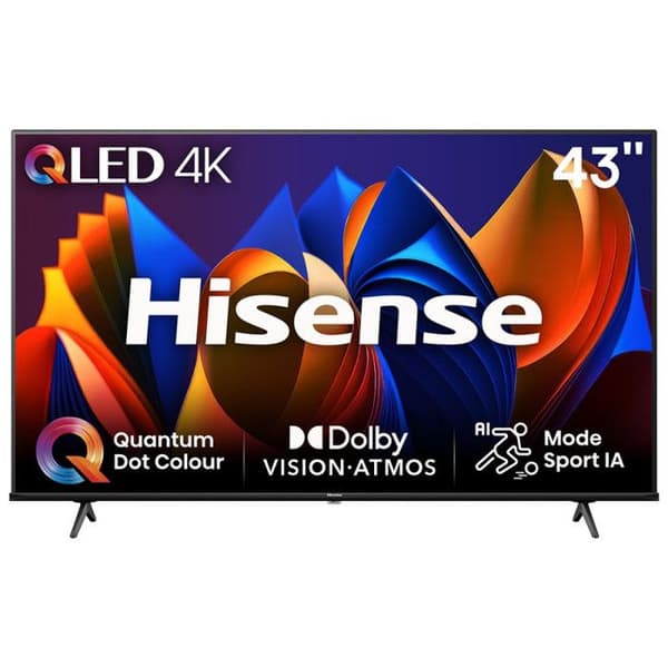 Hisense 43E79NQ 108cm 4K UHD 2024 QLED TV Svart