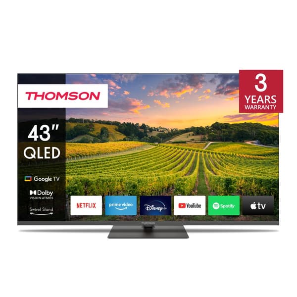 Thomson 43" QLED UHD Google Smart TV 43QG5C14 Sort