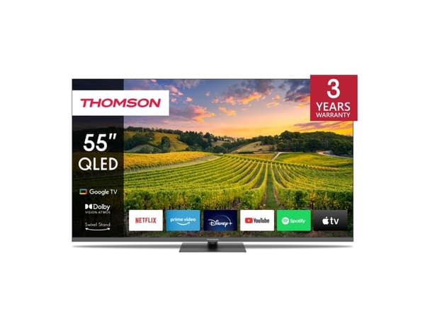 Thomson 55QG5C14 - 55" Diagonal klass LED-bakgrundsbelyst LCD-TV - QLED - Smart TV - Google TV - 4K UHD (2160p) 3840 x 2160 - HDR - Direct LED, Quant