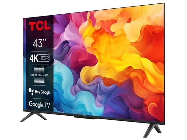 TCL 43P655 - 43" Diagonal klass (43" visbar) - P655 Series LED-bakgrundsbelyst LCD-TV - Smart TV - Google TV - 4K UHD (2160p) 3840 x 2160 - HDR - bor