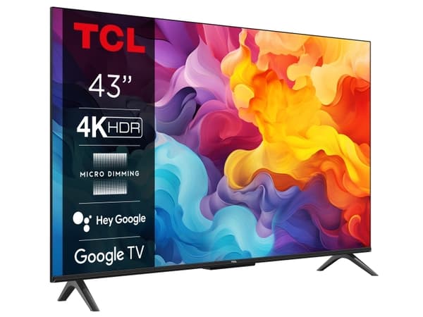 TCL 43P655 - 43" Diagonal klass (43" visbar) - P655 Series LED-bakgrundsbelyst LCD-TV - Smart TV - Google TV - 4K UHD (2160p) 3840 x 2160 - HDR - bor