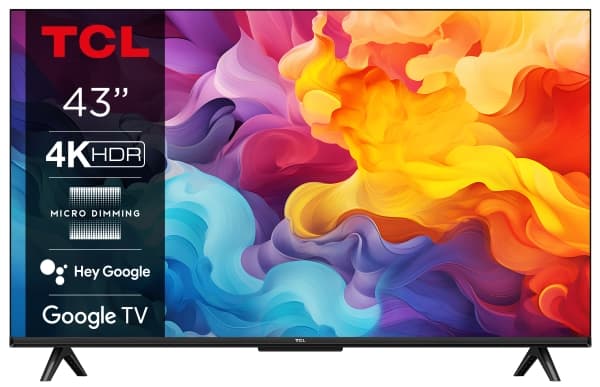 TCL 43P655 - 43" Diagonal klass (43" visbar) - P655 Series LED-bakgrundsbelyst LCD-TV - Smart TV - Google TV - 4K UHD (2160p) 3840 x 2160 - HDR - bor