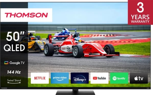Thomson 50QG7C14 - 50" lävistäjä klasse LED-bagbelyst LCD TV - QLED Pro - Smart TV - Google TV - 4K UHD (2160p) 3840 x 2160 - HDR - Direct LED, Quant
