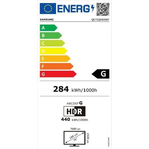 Smart TV Samsung 75QN800B 75" 8K Ultra HD NEO QLED