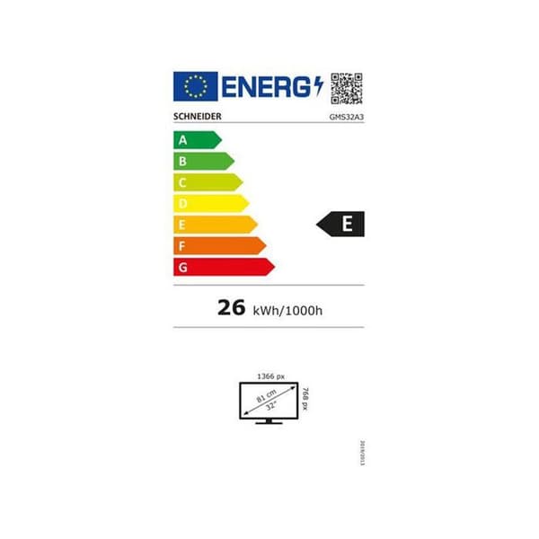 SCHNEIDER GMS32A3 TV - 32'' till 43'' - HDTV - Svart - HDR-kompatibel