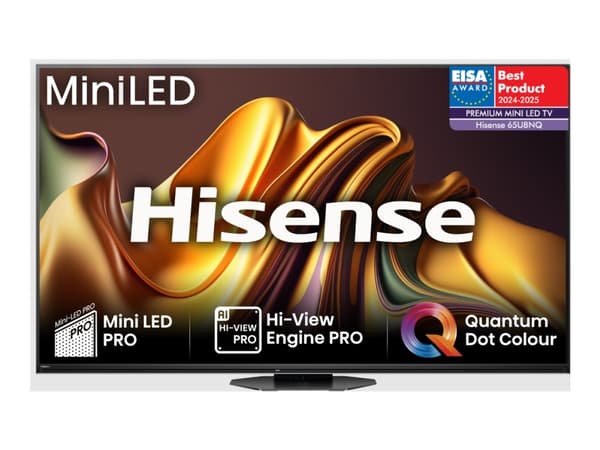 Hisense 65U8NQ - 65" Diagonalklasse U8NQ Series LED-bakgrunnsbelyst LCD TV - ULED Mini LED - Smart TV - VIDAA - 4K UHD (2160p) 3840 x 2160 - HDR - Mi Grå