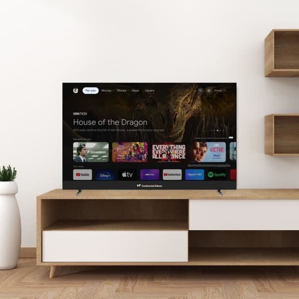 LED-TV - CONTINENTAL EDISON - CELEDGAM43QL24B6 - 43'' (109 cm) - QLED UHD 4K 3840x2160 - SMART GOOGLE - 4xHDMI - 3xUSB
