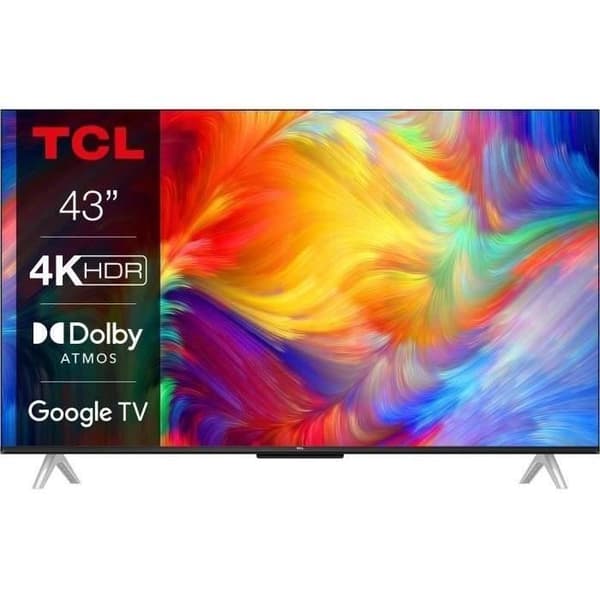 TCL 43P637 - 109 cm (43") LED-TV - 4K UHD 3840 x 2160 - Google TV-ansluten TV - Dolby vision Dolby Atmos - 3 x HDMI
