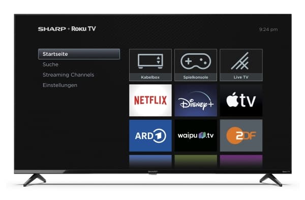 Sharp 55GJ4225E 55'' UHD Roku Smart TV musta