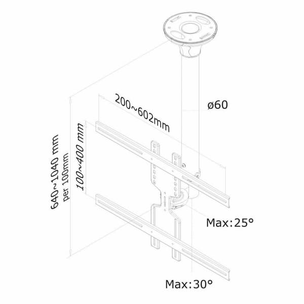 TV-holder Neomounts FPMA-C400BLACK 52" 35 kg
