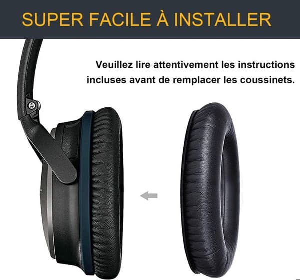 Öronkuddar, Ersättningshörlurar för Bose QuietComfort 15 QC15 QC25 QC2 QC35/SoundTrue Over-Ear hörlurar