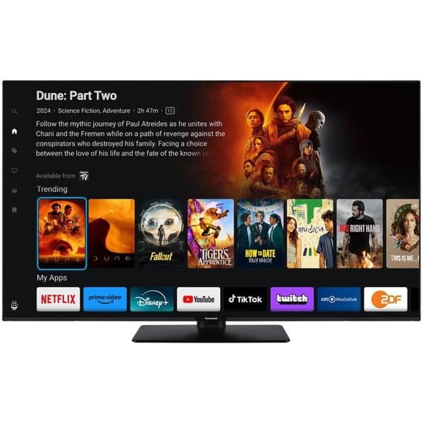 Panasonic TB-55W60AEZ, W60 Series 55-tums 4K Ultra HD LED Smart TV, 2024, TiVo, 4K Color Engine, Dolby Vision &amp; Atmos, Game Mode Svart